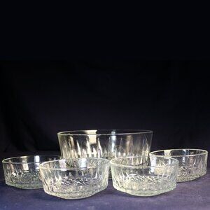 Diamant Salad Bowl Set (1 Serving Bowl with 4 Individual Bowls) by Arcoroc			  M